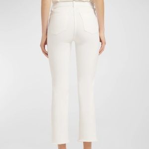 DL1961 Premium Denim Mara Instasculpt Mid-Rise Ankle Straight Jeans White sz 24